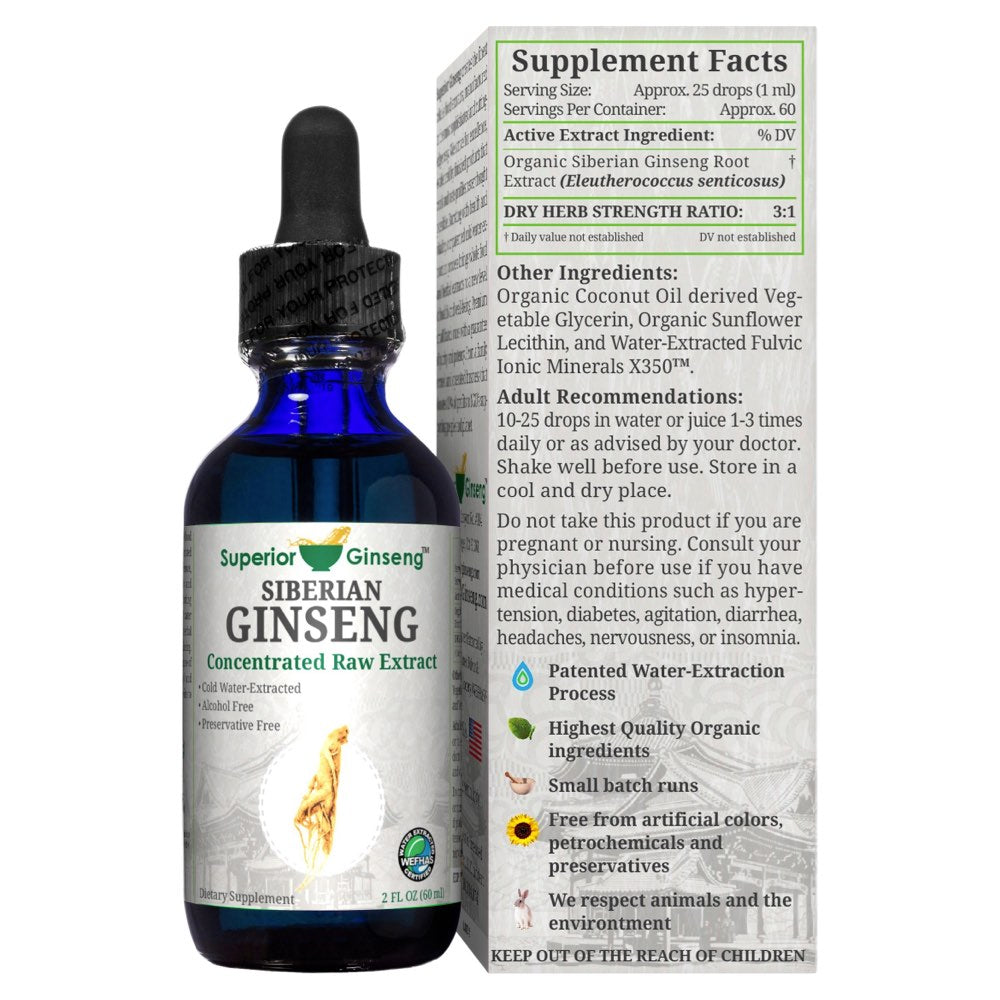 Siberian Ginseng Extract 2oz - Optimally Organic